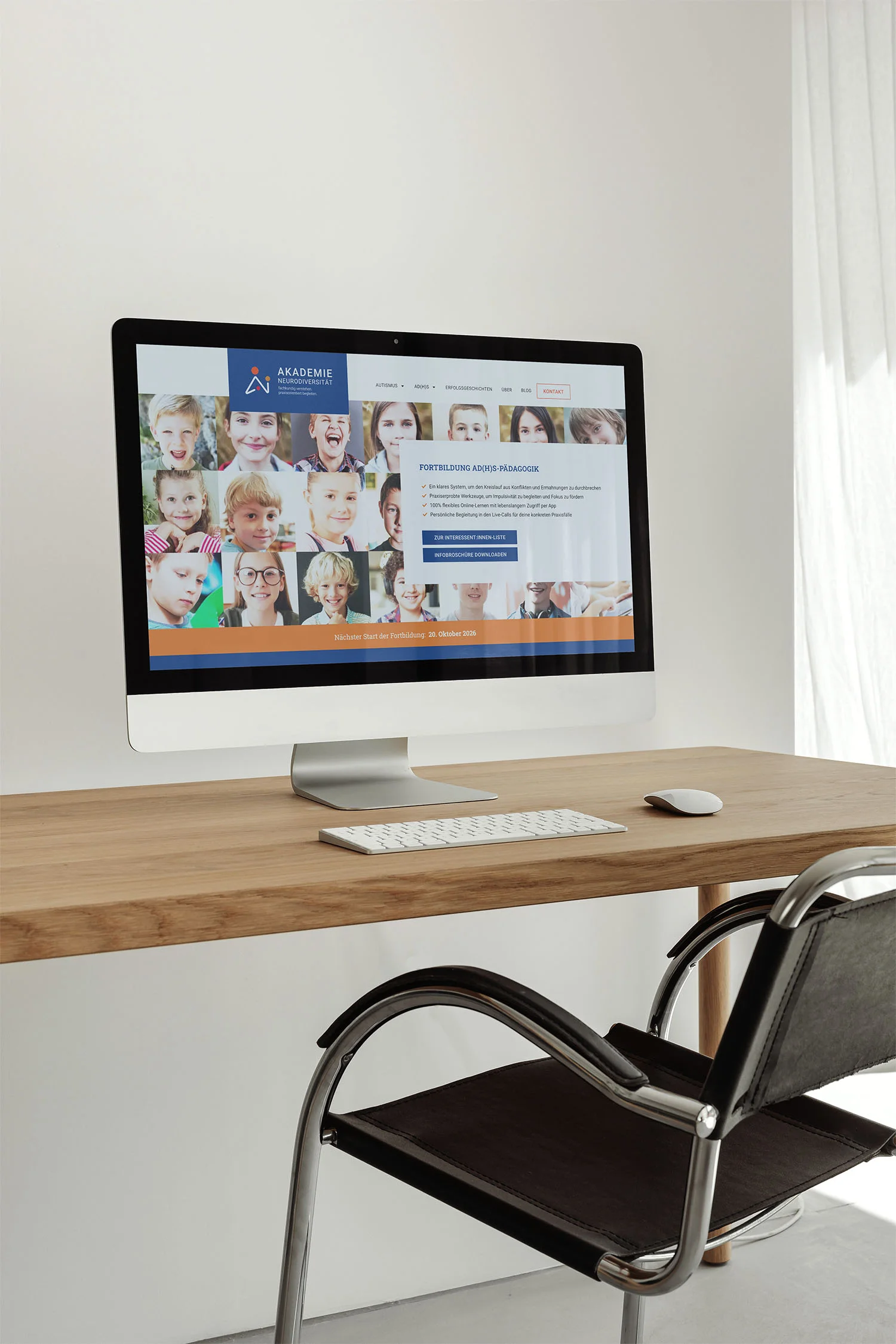 Design für Akademien, Coaches und Kursanbieter:innen 8 website mockup AN SATO studio