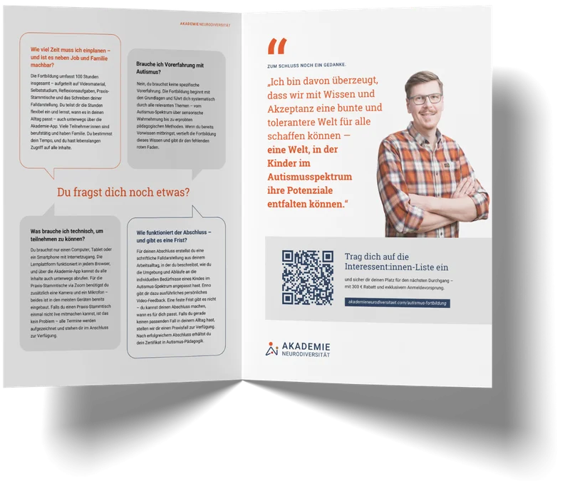 Design für Akademien, Coaches und Kursanbieter:innen 4 Infobroschuere Design Oesterreich SATO studio