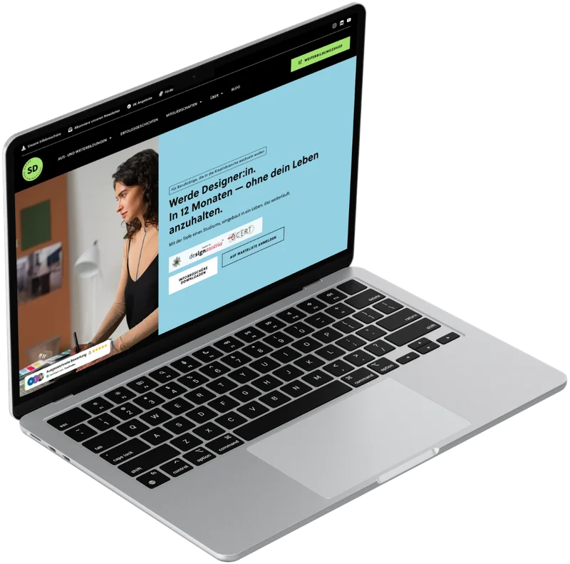 Design für Akademien, Coaches und Kursanbieter:innen 5 Website Akadmie Wien SATO studio